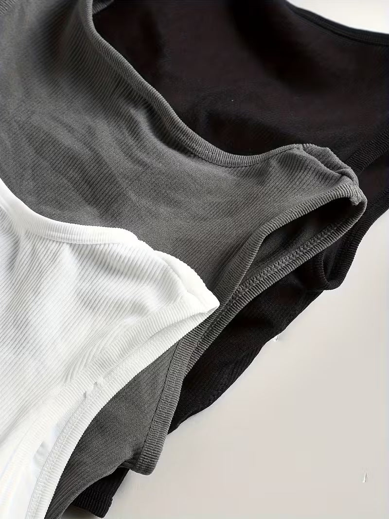 Flourish Pack of 2 Ribbed Cotton Tank Top Set..