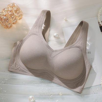 Flourish Ribbed Seamless Push-Up Sports Bra – Soft Fit, Natural Lift & Everyday Elegance 8126