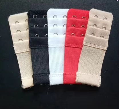 Pack Of 3 Elastic & Non Elastic Bra Extender – 3 Rows 2 Hooks  Increases Band Size Comfortably