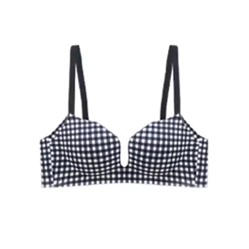 Fashionable Deep U Push-Up Soft Support Bra 3D Shaping for Small Breasts Comic Bust Big Maker Soft Women's Underwear Seamless