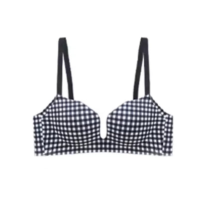 Fashionable Deep U Push-Up Soft Support Bra 3D Shaping for Small Breasts Comic Bust Big Maker Soft Women's Underwear Seamless
