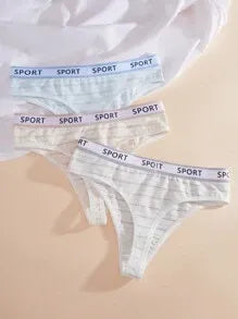 Flourish Pack of 5 Sport Cotton Thong Panty – Breathable Everyday Comfort 1044