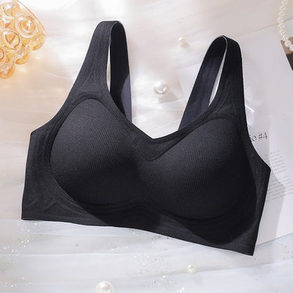 Flourish Ribbed Seamless Push-Up Sports Bra – Soft Fit, Natural Lift & Everyday Elegance 8126