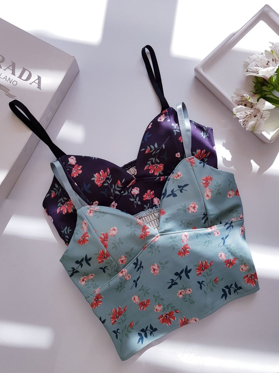 Flourish Beautiful Bloom Light Padded Adjustable Strap Cami Top 8632