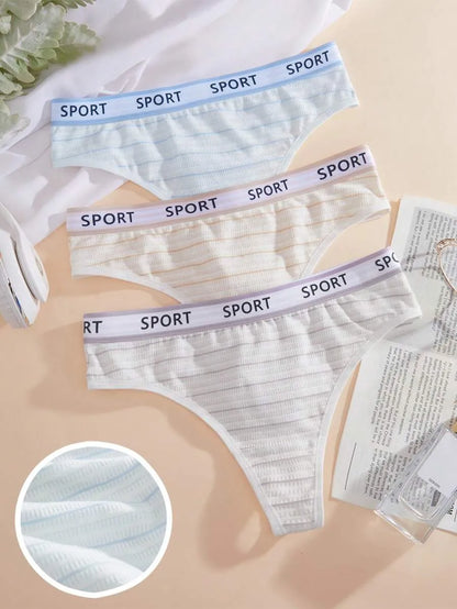 Flourish Pack of 5 Sport Cotton Thong Panty – Breathable Everyday Comfort 1044