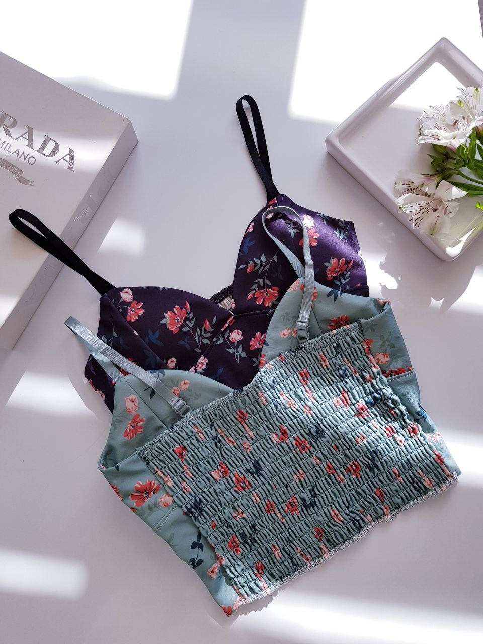 Flourish Beautiful Bloom Light Padded Adjustable Strap Cami Top 8632