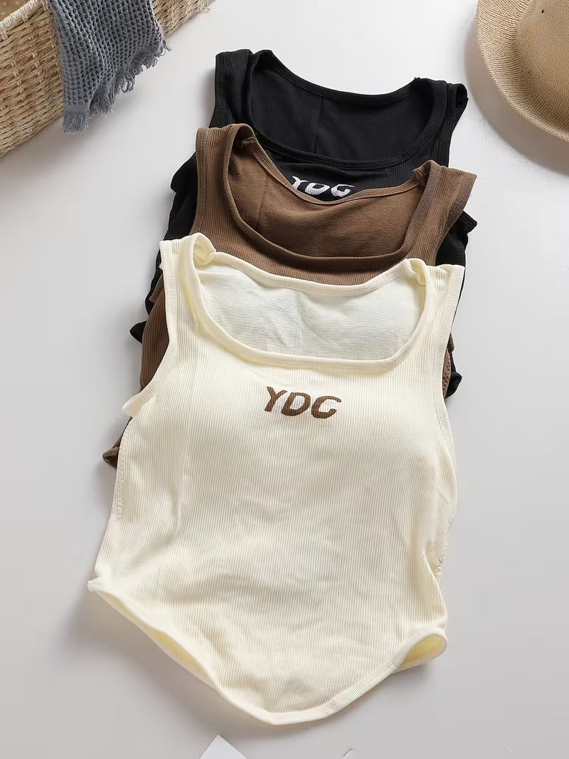 Flourish Pack of 2 Ribbed Cotton Tank Top Set..