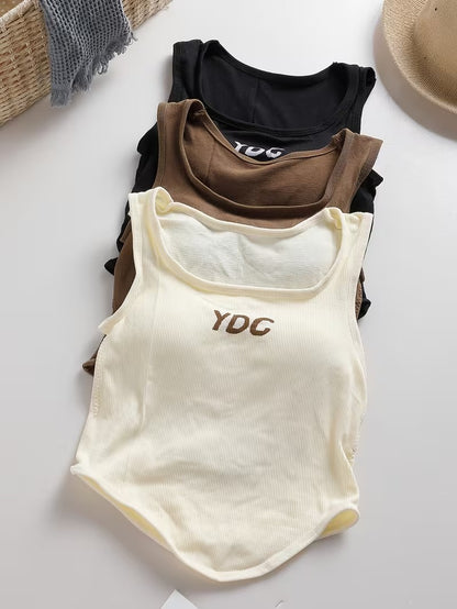 Flourish Pack of 2 Ribbed Cotton Tank Top Set..