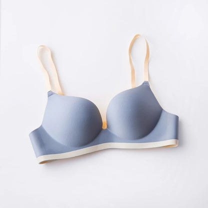 Flourish Contrast Color Push Up Comfortable Seamless Padded T-Shirt Bra 009