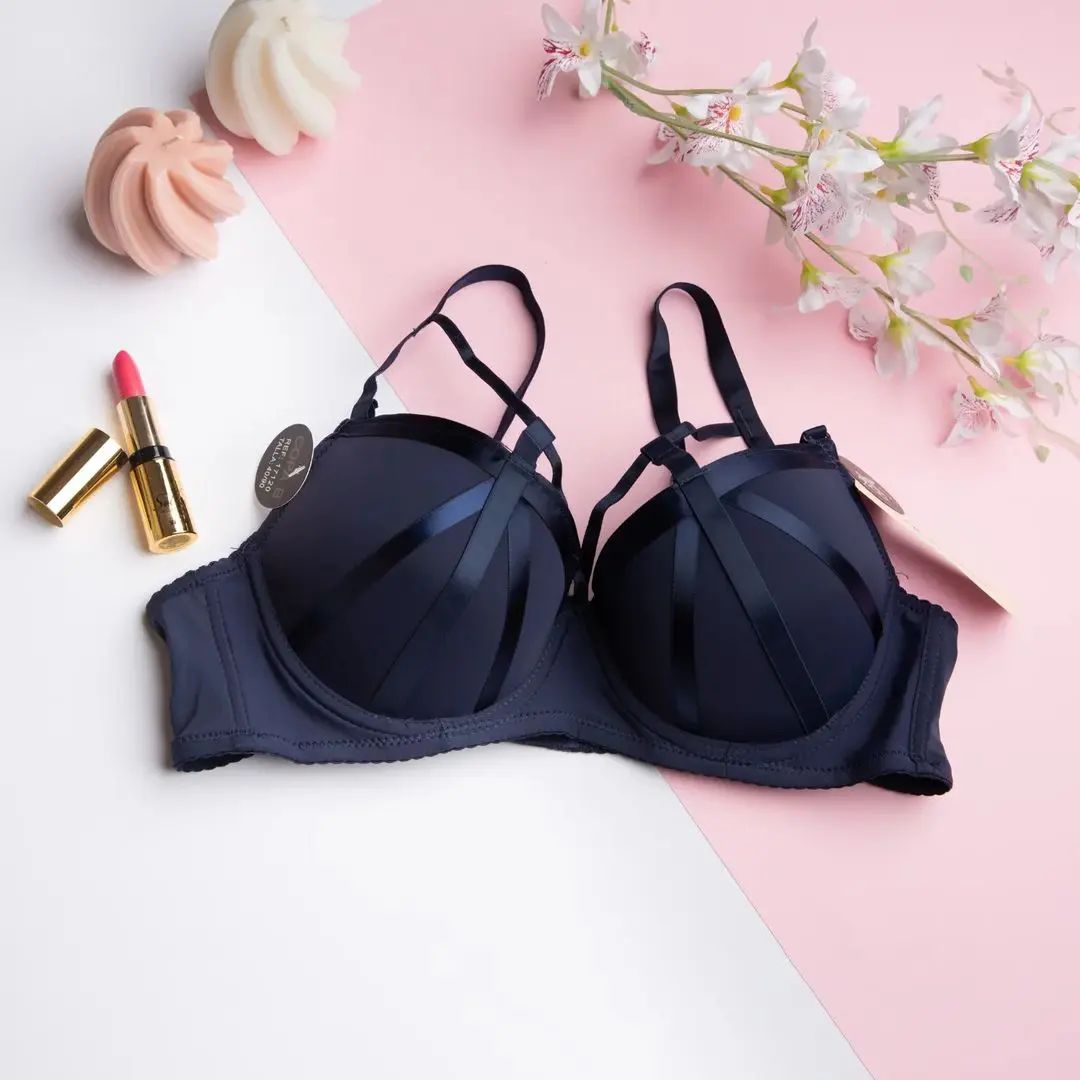 Flourish Cute Lace Embroidery Push Up Double Padded Bra - 17120