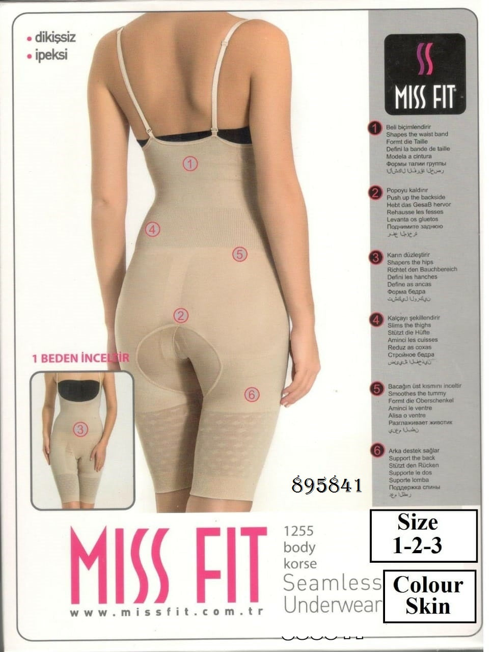 Original Miss Fit Body Korse Seamless Body Shaper Underwear - 1255