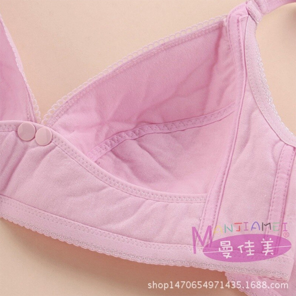 Double layered Seamless Front Button Front Open Non padded Bra-1302