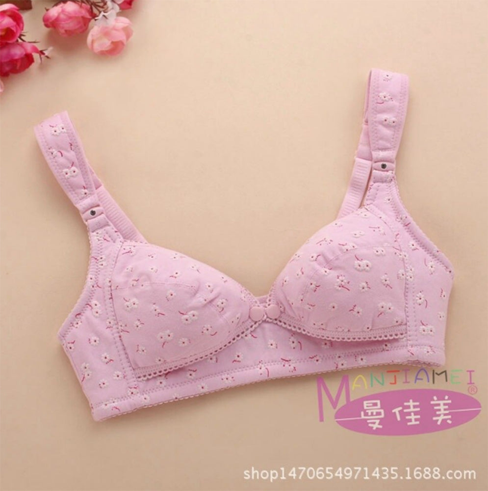 Double layered Seamless Front Button Front Open Non padded Bra-1302