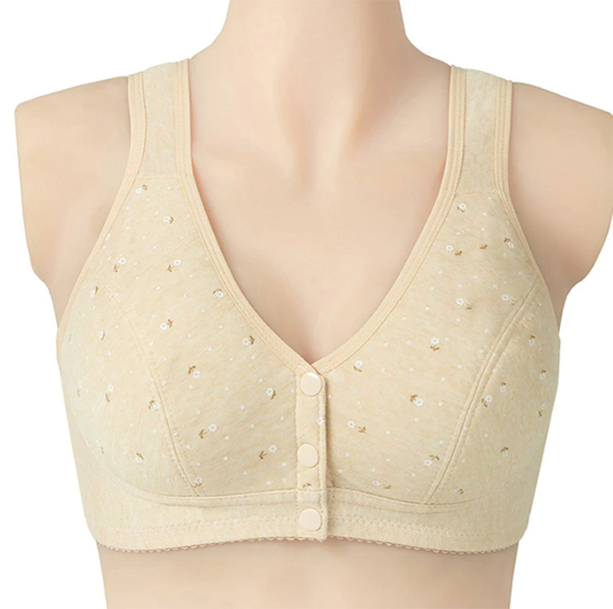 Flourish Comfortable Solid Seamless Front Button Nursing Bra-105