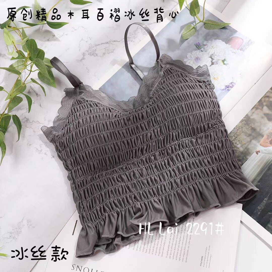 Flourish New High Quality Adjustable Straps Padded Spaghetti Crop Top 706