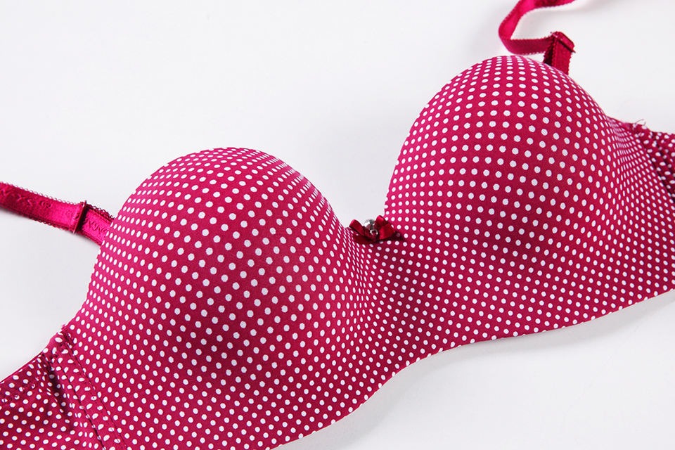 Flourish dot printed b half cup high quality seamless fabulous Wired bra