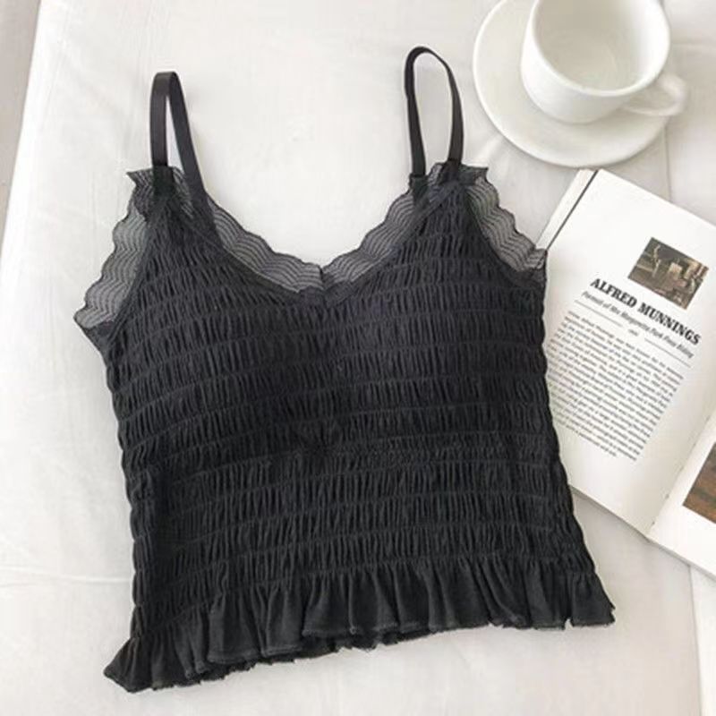 Flourish New High Quality Adjustable Straps Padded Spaghetti Crop Top 706