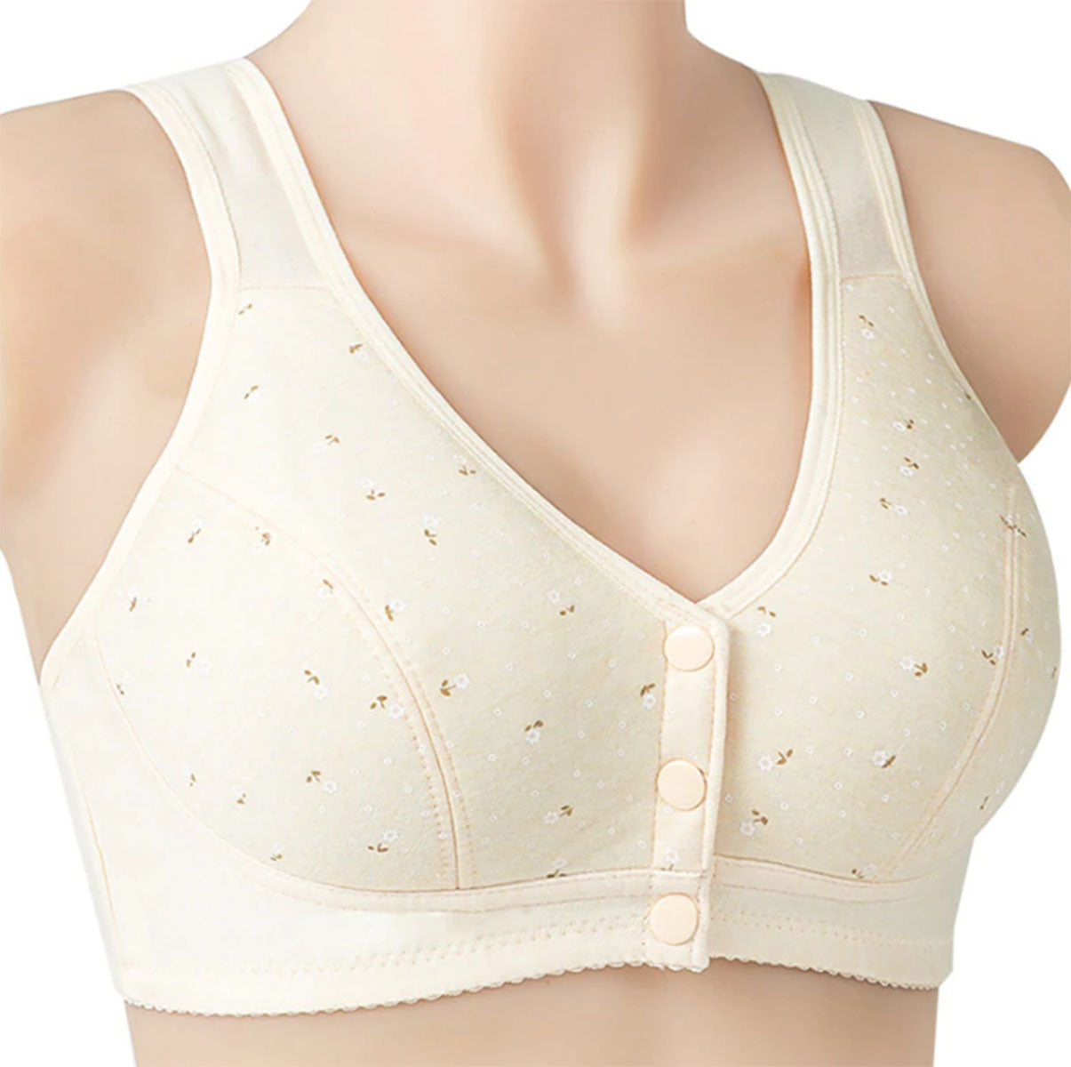 Flourish Comfortable Solid Seamless Front Button Nursing Bra-105