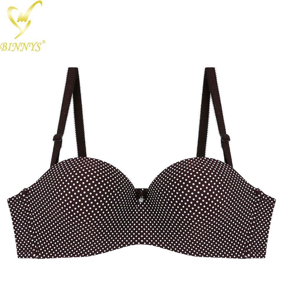 Flourish dot printed b half cup high quality seamless fabulous Wired bra