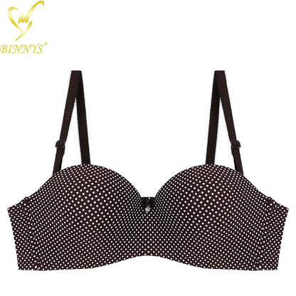 Flourish dot printed b half cup high quality seamless fabulous Wired bra