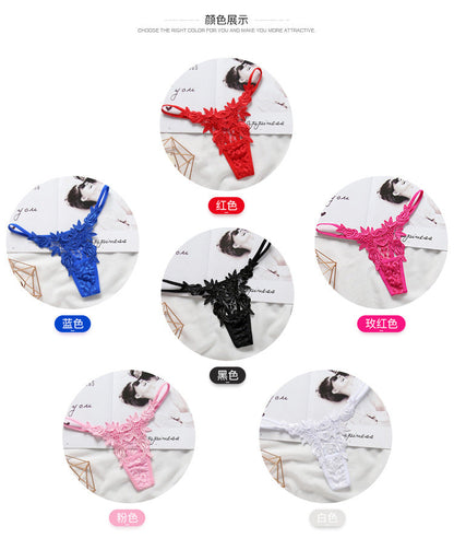 Flourish Pack of 3 Women Thong Bandage Cotton Transparent Vacuum Sexy Women's Underwear G-Pants Thin Seamless Lace Panties