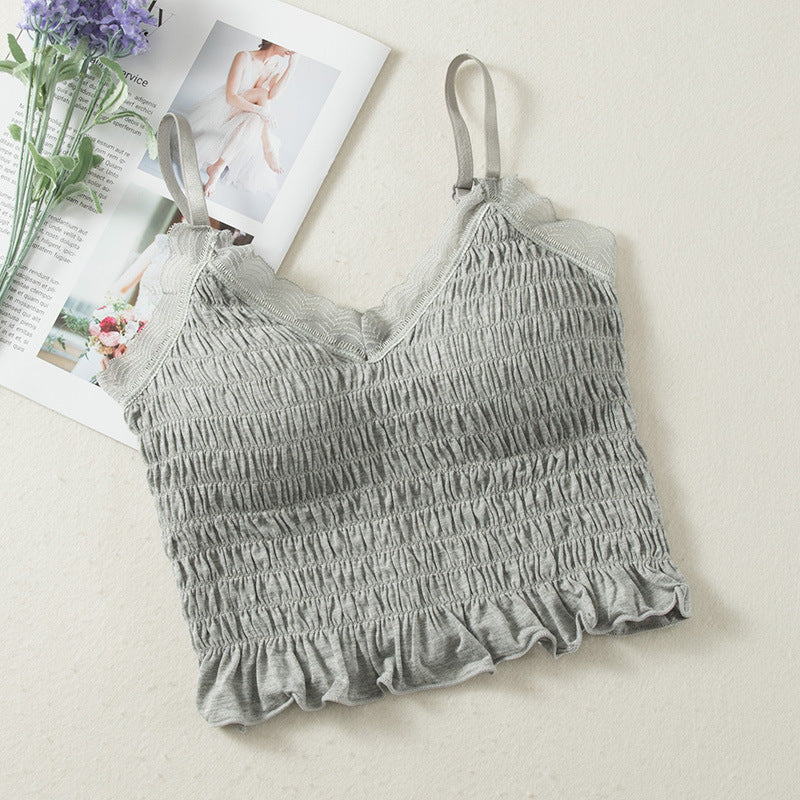 Flourish New High Quality Adjustable Straps Padded Spaghetti Crop Top 706