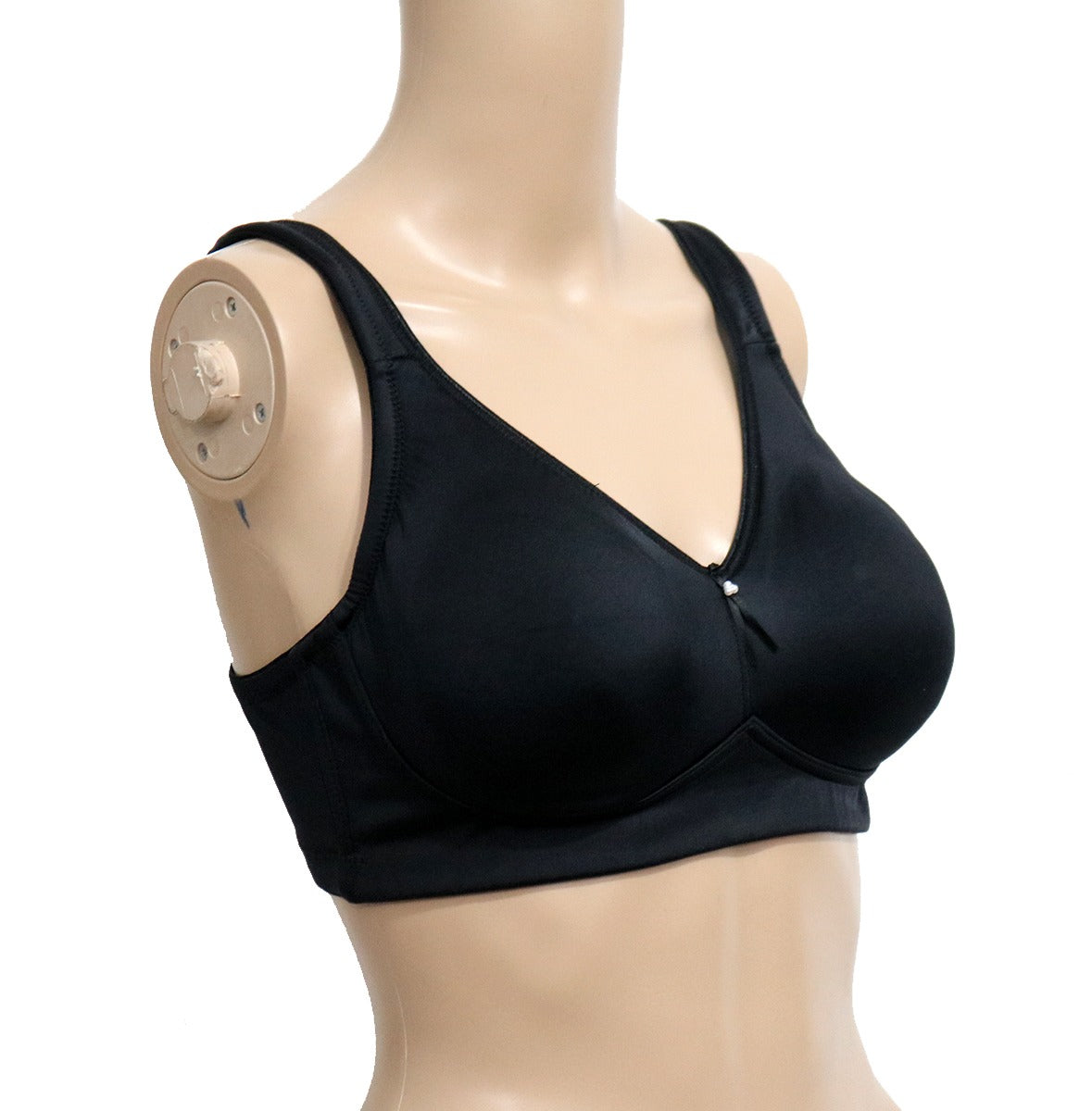 Flourish 61463 non-padded minimizer plus size bra in black color, side view