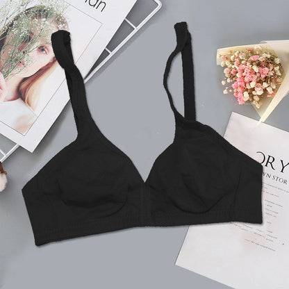 Flourish Wild Gentle 003 non-padded bra in black color