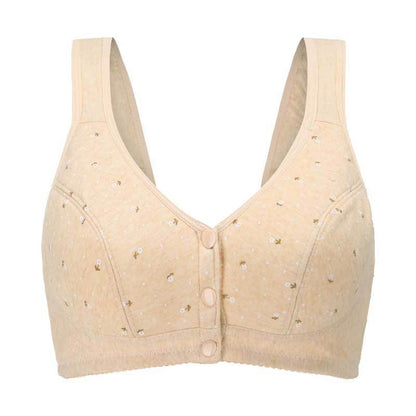 Flourish Comfortable Solid Seamless Front Button Nursing Bra-105