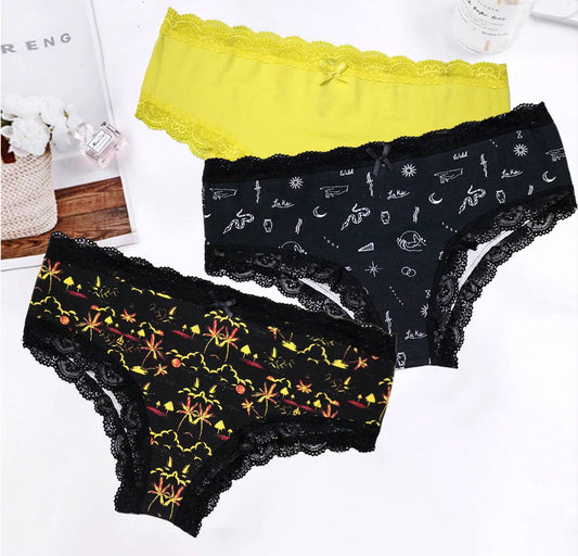 Flourish Pack Of 3 Sexy Boxer Printed Underwear Boxer Panties
