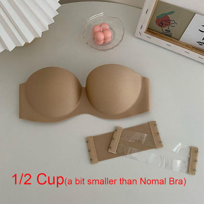 Flourish High Quality Double Padded Strapless 2 in 1 Half Cup Bra