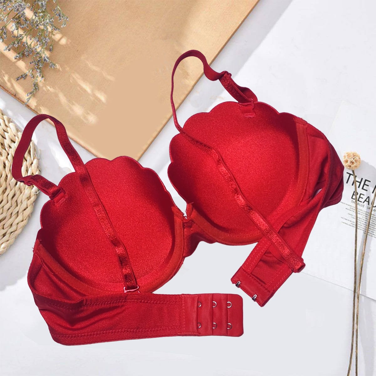 NEW ARRIVALS Flourish High Quality Adjustable Straps Double Padded Hand Push  Up Bridal Bra 8831 Size : 32 , 34 , 36 , 38 Cup Size : A a