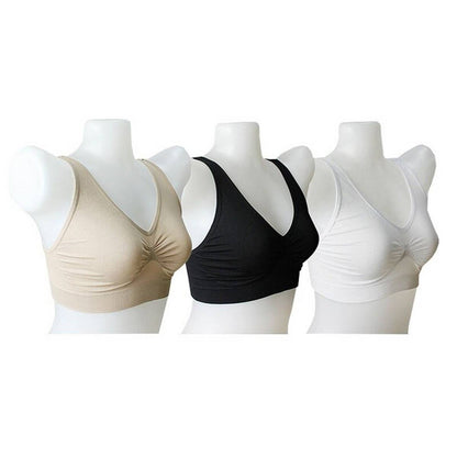 Pack Of 3 - Nylon Seamless Non-Padded Non-Wired Air Bra