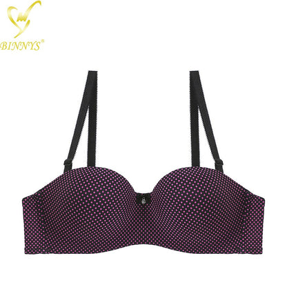 Flourish dot printed b half cup high quality seamless fabulous Wired bra