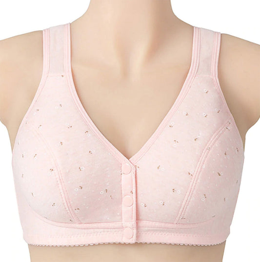 Flourish Comfortable Solid Seamless Front Button Nursing Bra-105