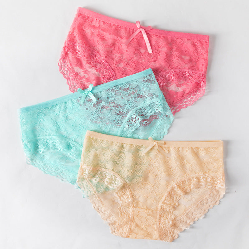 Flourish Pack Of 3 Lace See Through Net Panties