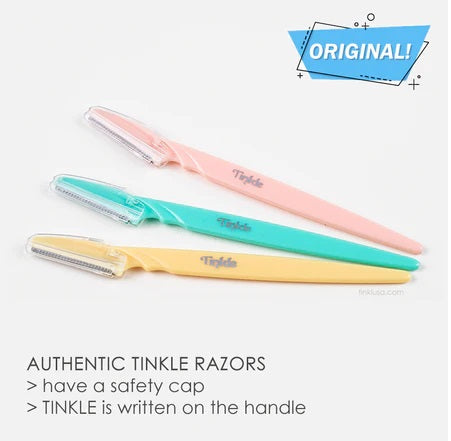 3 Pcs Original Tinkle Eyebrow Razor , Eyebrow Face Hair Removal & Shapper