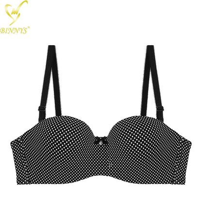 Flourish dot printed b half cup high quality seamless fabulous Wired bra