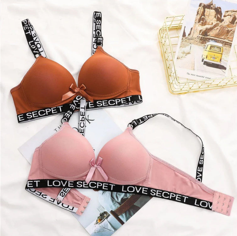 Love Secret Straps Push Up Back closure Bra for Women