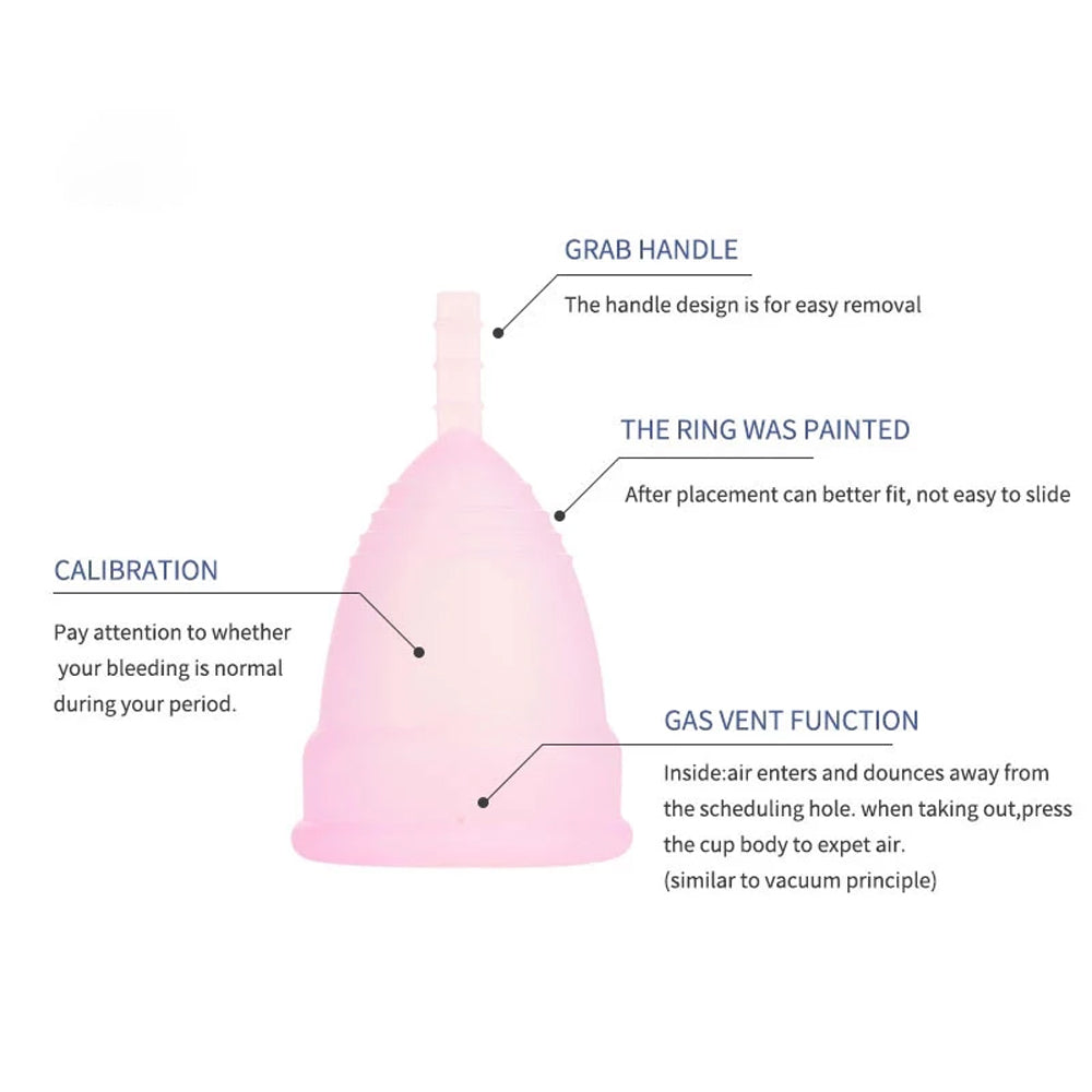 Silicone Feminine Hygiene Washable Reusable Menstrual Cup