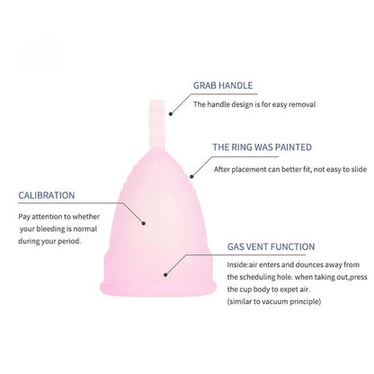 Silicone Feminine Hygiene Washable Reusable Menstrual Cup