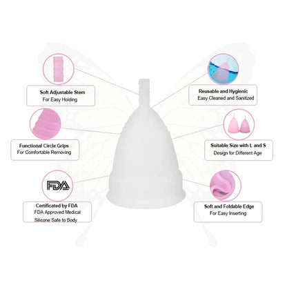 Silicone Feminine Hygiene Washable Reusable Menstrual Cup