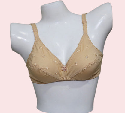 Flourish SASAN Non-Padded Embroidered Full Cover Cotton Bra